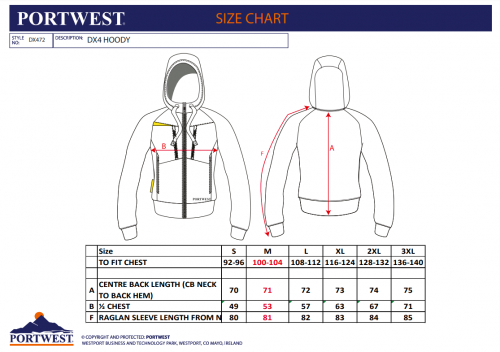 Hanorac cu fermoar, gri metalic, regular, DX4, Portwest